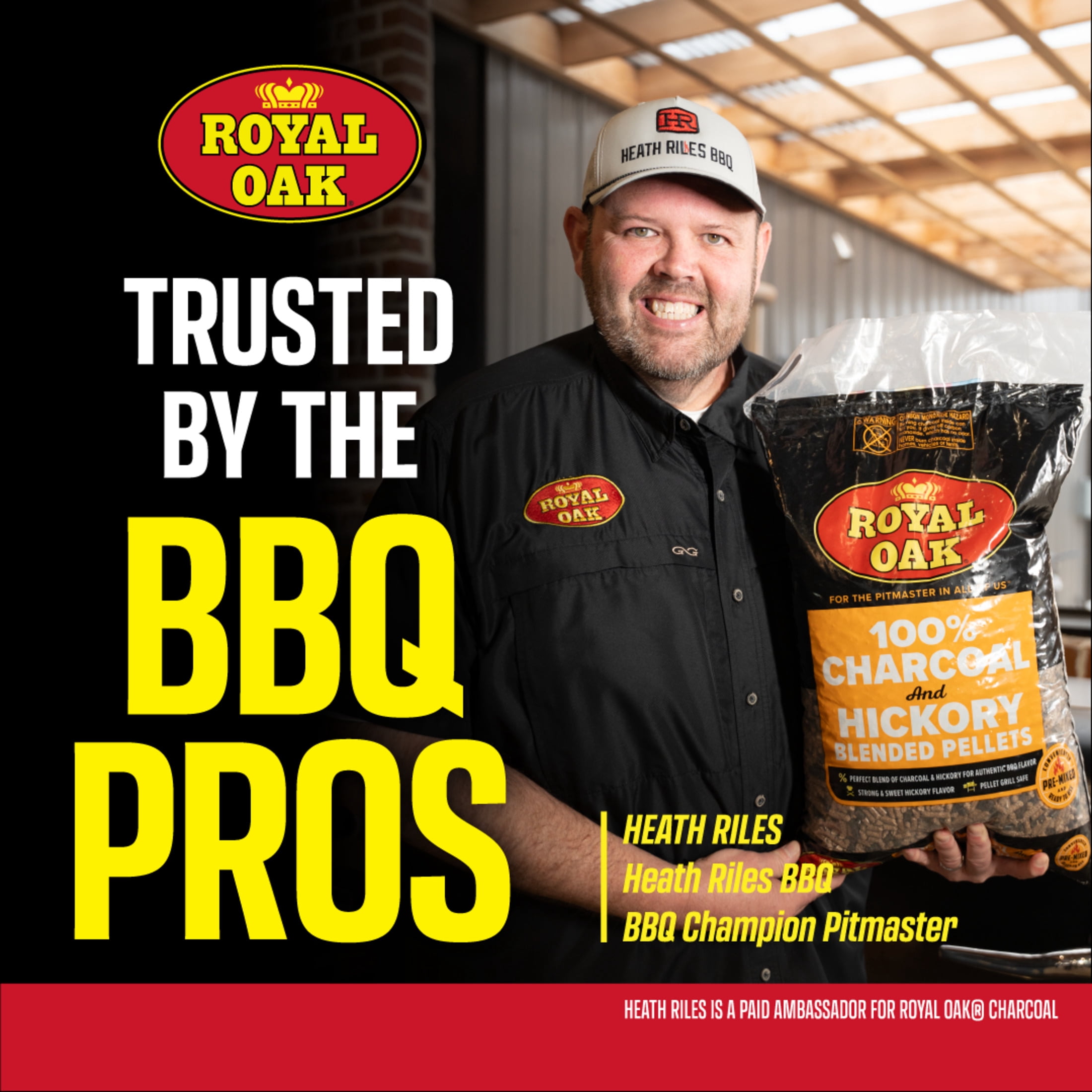 Royal Oak 100% Charcoal and Hickory Blended Pellets, 20 lbs