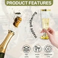 thumbnail image 3 of ACDANC 10Pcs Champagne Flutes Plastic 5 oz Extended Height Stem Party Cups Disposable Clear Cups for Parties Wedding Decoration Friend Gathering Gold, 3 of 7
