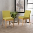 thumbnail image 2 of GDF Studio Hampton Mid Century Modern Upholstered Dining Chairs, Set of 2, Green Tea Fabric and Oak, 2 of 12