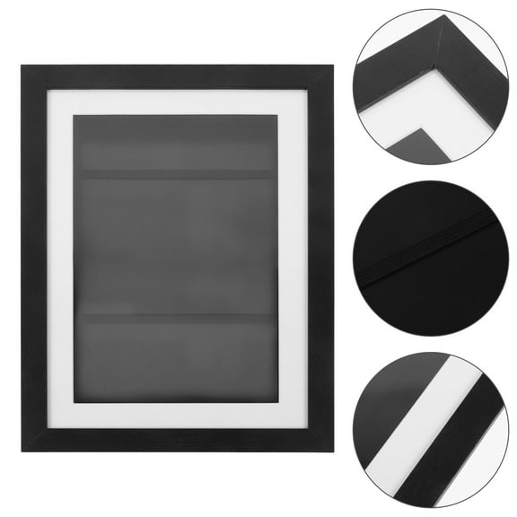 ULTNICE Canvas Framing Kit Photo Painting Frame Black Leather Box Wall Mountable 1Pack
