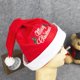 thumbnail image 2 of Sombreros de Navidad con lentejuelas, cuernos de ciervo, copos de nieve, terciopelo rojo, puños blancos, 2 of 4