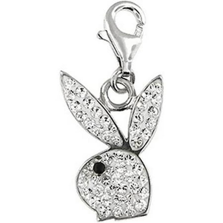 Doma Jewellery SSPE266CClear Sterling Silver And Crystal Charm, Bunny - Clear