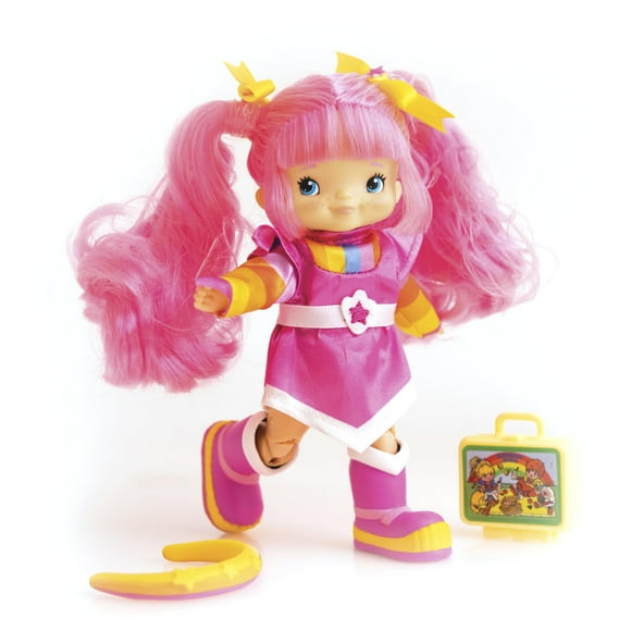 Rainbow Brite 5.5-inch Tickled Pink Poseable Fashion Doll with 4 Surprise Reveal Accessories