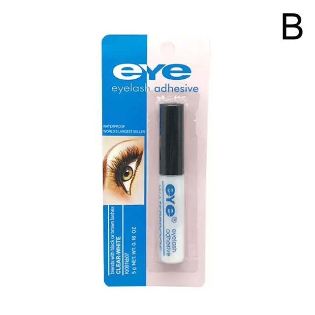 Pegamento para pestañas postizas, Adhesivo resistente al agua, secado rápido, sin maquillaje, extensión irritante de ojos, Color negro, transparente, Q1U4 (B