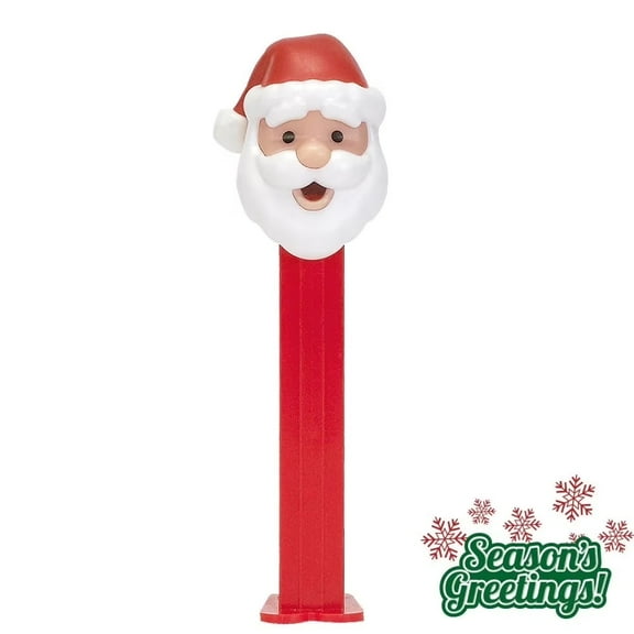 PEZ Christmas Holiday Santa Candy Dispenser Blister Pack with 3 Rolls Assorted Candy