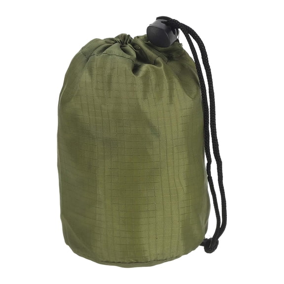 Uxcell Stuff Sack, Nylon Waterproof Storage Sacks Portable Drawstring Dry Stuff Bag Gear Organization with Toggle, 3x5Inch Fit for Backpacking Camping Traveling Hiking(Dark Green)