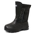 thumbnail image 1 of Botas de nieve de algodón acolchado de terciopelo de invierno para hombre, botas de nieve cruzadas, cinturón impermeable, clavos de acero, zapatos de pesca cálidos y fríos, 1 of 3