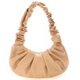 thumbnail image 2 of Solid Color Pleated PU Shoulder Underarm Bag Women Large Top-handle Handbags, 2 of 9