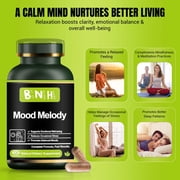 Mood Melody Mood Support Supplement, Supports Calm & Emotional Balance, Herbal Formula, 120 Capsules