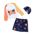 thumbnail image 3 of Esho Little Boys Rashguard Swimsuit Swimwear Kids Cartoon Bathing Suit with Swim Cap 2-7Y, 3 of 3