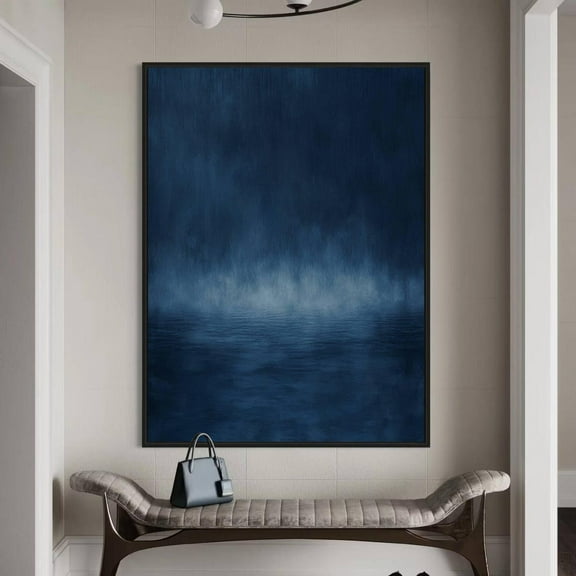 Luvia Pure Blue Minimalist Art Texture Art Minimalist Art Pure Blue Wall Decor Pure Blue Wall Art Blue Wall Art Modernist Abstract Art, 8x12 UNFRAMED