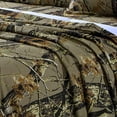 thumbnail image 3 of Chezmoi Collection Salem 4-Piece Forest Woods Camo Tree Sheet Set, Full, Natural, 3 of 5