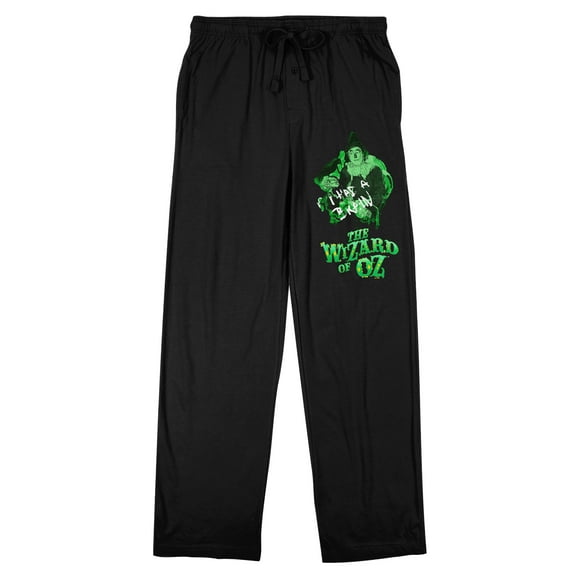 Wizard Of Oz Scarecrow Character Women's Black Sleep Pajama Pants