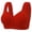 Red, variant on MEICHEN Front Closure Daisy Bras for Women No Underwire Trendy Breathable Seamless Underwear Solid Cozy Tshirts Bras