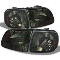 AKKON - For 1997-2003 Ford F150 | 97-99 F250 Light Duty | 97-02 Expedition Smoked Headlights   Corner Lamps LH RH Side Combo