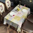 thumbnail image 2 of Pioneer Flower Floral Print Pattern Rectangle Tablecloth 60"x102", Waterproof Polyester Table Cloth, Wipeable Spillproof for Dining Camping Indoor Outdoor, 2 of 6