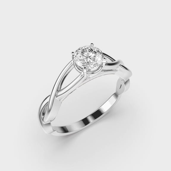 1 Carat Beautiful IGI Certified Lab Grown Diamond Engagement Ring for Women 10K White Gold | Round Cut Lab Created Solitaire Diamond Rings | Size 7 Diamond-Capitals