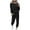 Black, variant on AOOCHASLIY Sweat Suits for Women Clothes Jogging Suits Loose 2 Piece Sets Solid Long Sleeve Tops Vest Casual Pants Sweatsuit