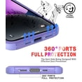 thumbnail image 5 of Diverbox for iPhone 14 Plus Case [Shockproof] [Dropproof] [Tempered Glass Screen + Camera Lens Protector],Heavy Duty Protection Phone Case Cover for Apple iPhone 14 Plus (Purple), 5 of 8