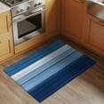thumbnail image 3 of 2x3 Door Mat Rug, Blue Ombre Stripe Non-Skid Rubber Backing Large Rectangle Rugs - Living Room Bedroom Home Office, Farmhouse Striped Modern Abstract Art Indoor Floor Mat Carpets Washable Rug, 3 of 9