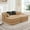 Camel 77.2", variant on 106" Teddy Fabric 32D Boneless Sofa,Modular Sectional Sofa with Curved Armrest,Contrast Color Design with Pillow,Fluffy Comfy Couch with L Shaped Chaise,for Living Room,No Assembly Required,Green