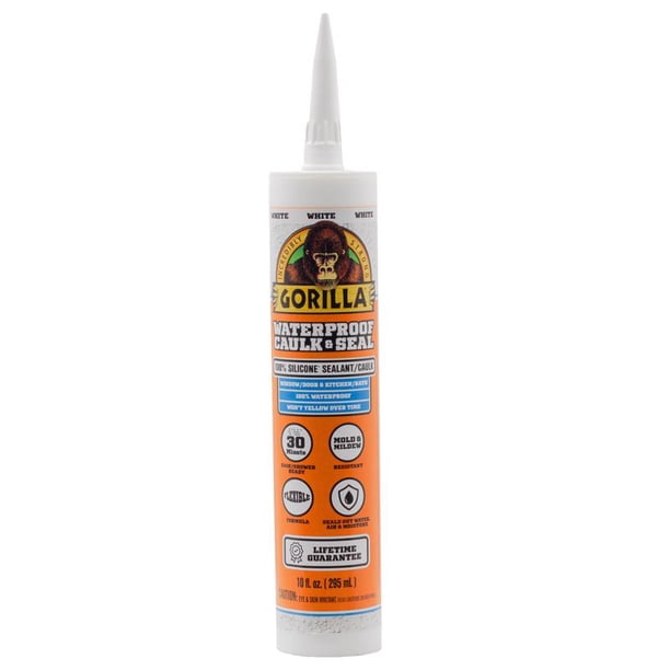 Sellador Gorilla White Silicone multiusos de 300 ml (paquete de 12)