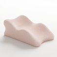 thumbnail image 1 of Almohada de espuma viscoelástica para rodillas, accesorios que mejoran la postura, suave, cojín de apoyo para los pies, almohada para viajes, lectura rosa, 1 of 8