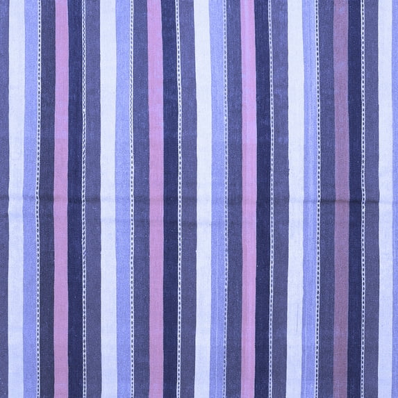 Ahgly Company Machine Washable Indoor Square Abstract Blue Contemporary Area Rugs, 3' Square