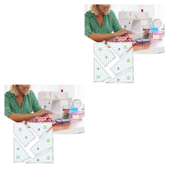 Yuarrent 10pcs Regular Dresden Plate Template Stencils Ruler Quilt Tool DIY Type1 NO1