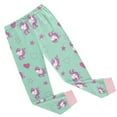 thumbnail image 5 of WIBACKER Toddler Kids Little Girls Cotton Long Sleeve Pjs Set Cartoon Unicorn Print 2-Pieces Daily Sleepwear, 5 of 8