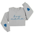 thumbnail image 3 of Chandail en Molleton Brodé pour Femmes, Manches Longues, Col Rond, Imprimé Lettre Drôle, 3 of 4