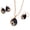 Black, variant on SmartBy Women Jewelry Set Shiny Water-Drop Shape Rhinestone Necklace Earrings Ring Gift