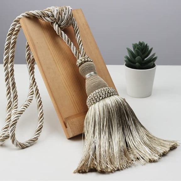2Pc Tassel Tieback For Curtain Polyester Single Ball Curtain Holder Tie Home Decor Handmade Tassel Fringe Curtain Buckle Rope