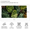 thumbnail image 2 of Tropical Plants Elegant Chiffon Silk Scarf - Lightweight Breathable Translucent Wrap Shawl for Women - 70.86x28.7in, 2 of 6