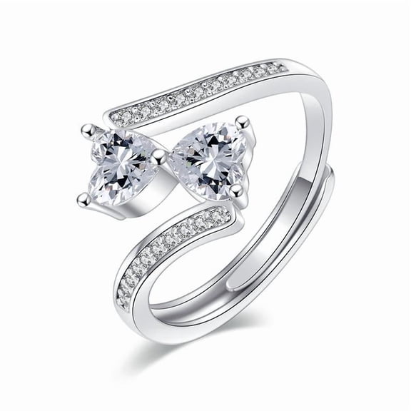 LINXIQIN Women 925 Sterling Silver Butterfly Cubic Zirconia Thumb Ring Stress Anxiety Rings Women's Jewelry Lady Birthday Mother's Day Gifts
