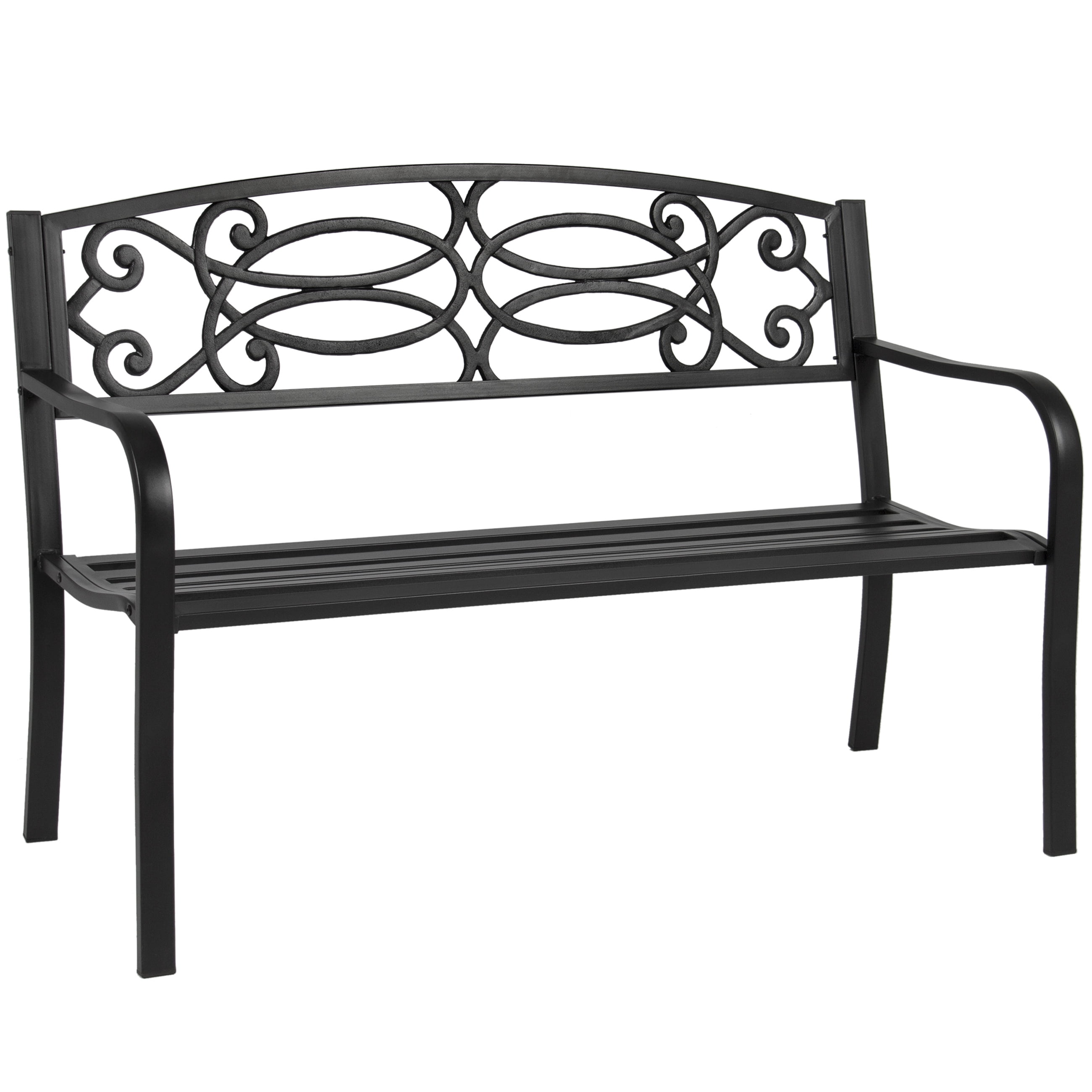 Best Choice Products 50in Steel Outdoor Patio Garden Park Bench Porch ...