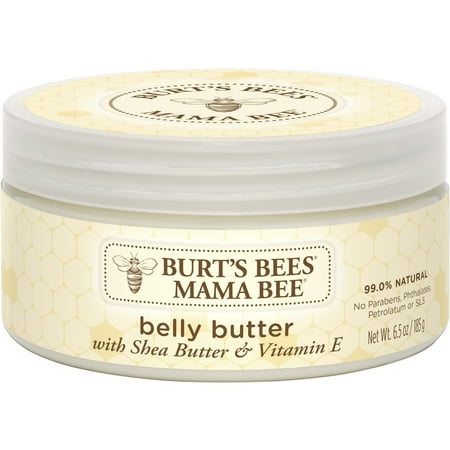 Burt's Bees Mama Bee Belly Butter, Fragrance Free Lotion, 6.5 oz Tub