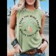 thumbnail image 3 of Camiseta de Tirantes de Playa de Verano para Mujer, Color Verde Oliva (Imagen A Color y Letras Blancas) M, 3 of 5