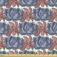 thumbnail image 2 of Floral Fabric by the Yard, Horizontally Arranged Graphic Image Wildflowers on a Plain Background, Decorative Upholstery Fabric for Sofas and Home Accents, Lavender Blue Pale Ruby by Ambesonne, 2 of 5