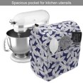 thumbnail image 2 of Navy Stand Mixer Cover, Tropical Hibiscus Flower Petals Exotic Blossoms Hawaiian Holiday Style Image, Kitchen Appliance Organizer Bag Cover with Pockets, 5 Quarts, White Dark Blue, by Ambesonne, 2 of 4