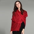 thumbnail image 6 of 180x85cm Bandanas Foulard Women Plain Scarf Pure Color Female Sunscreen Shawl Plus Size Hijab BLACK, 6 of 7