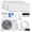 6,000 BTU + 6,000 BTU + 6,000 BTU, variant on Klimaire 18,000 BTU 3-Zone 23 SEER2 Heat Pump Wall Mounted Mini Split Heat Pump System (6,000 BTU + 6,000 BTU + 9,000 BTU) - R454B