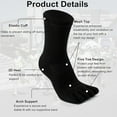 thumbnail image 3 of Unisex Mid-Crew Toe Socks, Cotton Athletic Running Socks, 3 Pairs, 3 of 7