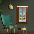 thumbnail image 2 of Rustic Wall Art with Frame, Meadow Grass with Tree Through Window Countryside Rural Cottage Flourishing Image, Printed Fabric Poster for Bathroom Living Room, 23" x 35", Multicolor, by Ambesonne, 2 of 2