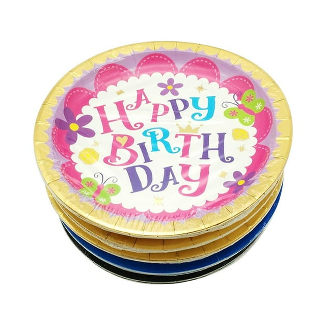 6Pcs Disposable Cakes Paper Tray Round Cake Boards Round Cake Circle Birthday Boards Dessert Plates Cardboard Circle Bases for Birthday Day, Type 1