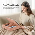 thumbnail image 2 of KDD Tablet Pillow Stand, iPad Tablet Stand with Storage, Foldable Adjustable Holder for Desk Bed Couch and Lap, Peach Fuzz, 2 of 8