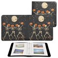 thumbnail image 7 of FORMRS 3 Ring Photo Album 4"x6" Self Adhesive Large Capacity PU Leather Cover, Black Halloween Dancing Skeleton, 7 of 7