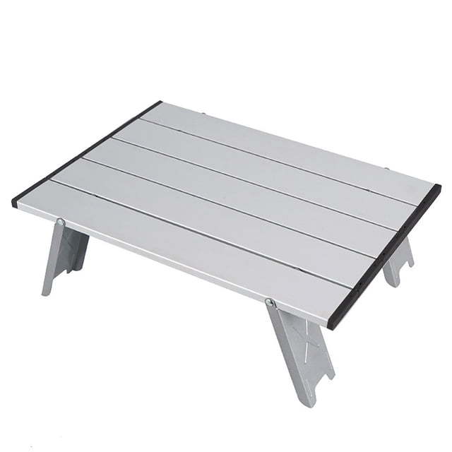 Mesa de camping plegable Mesa de playa de picnic al aire libre de aluminio ultraligera portátil con Abanopi Plataforma plegable