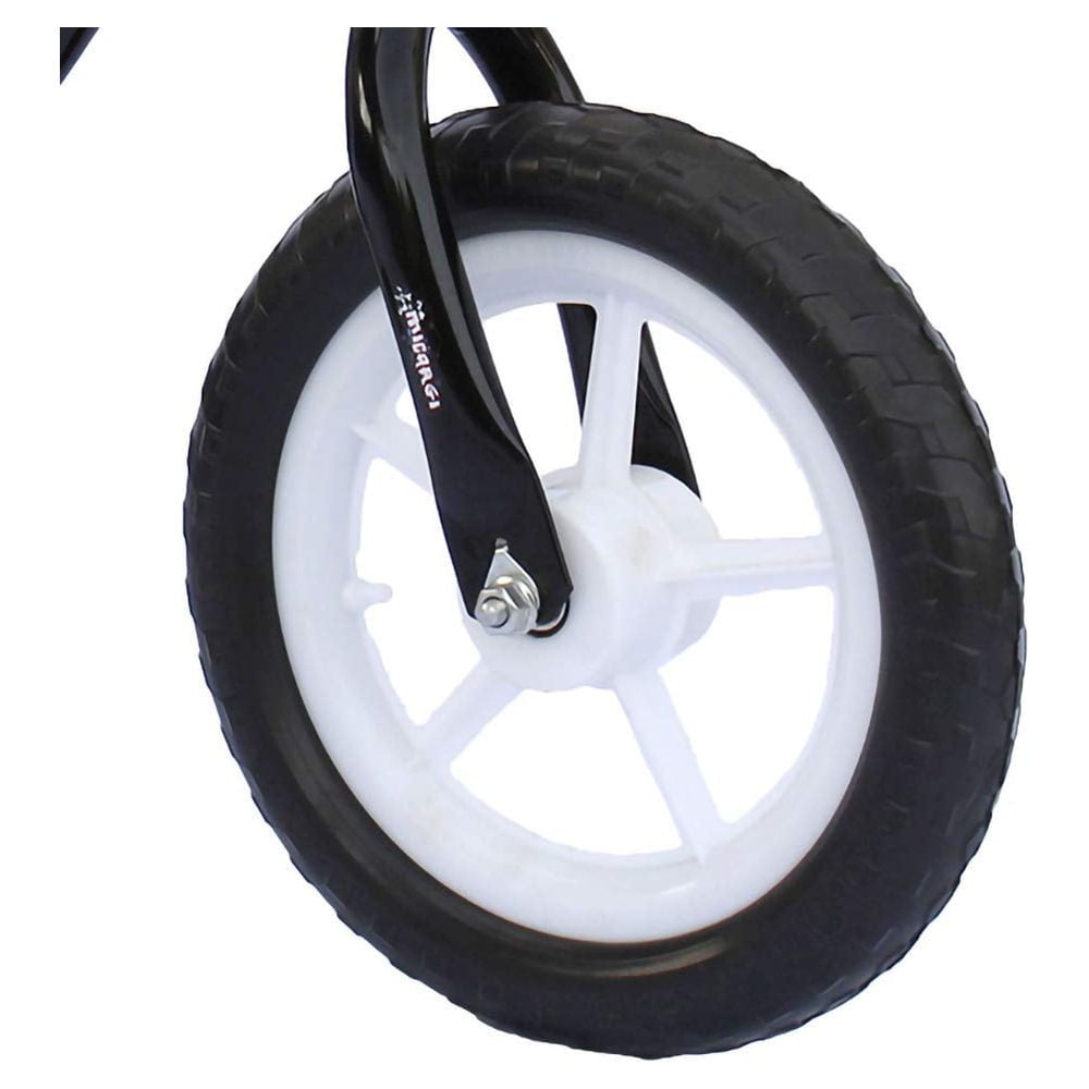 WonderWheels 12" Kid's Beginner Bicycle for 2-4 Year Old Boys' and Girls' Bike Foam Tire for Indoor Use No Brake - Black