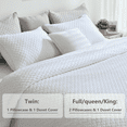 thumbnail image 5 of Payda Duvet Cover Set Full - 3 Pieces Embroidery Shabby Chic Home Bedding Duvet Cover with Zipper Closure for All Seasons(White, Full, 80"x90"), 5 of 8